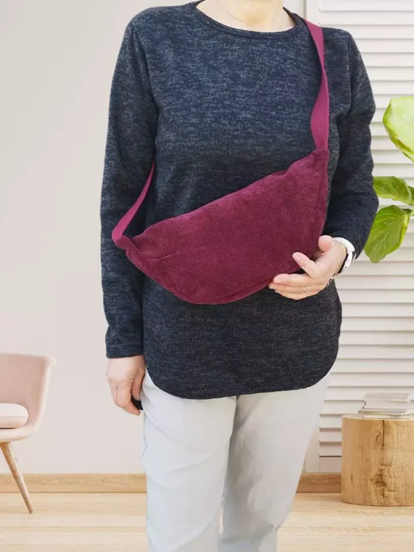 sac-banane-en-velours-cotele-bordeaux-ds Sac banane en velours côtelé femme bordeaux vue dos