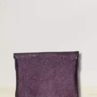petit porte-monnaie 2 compartiments irisé violet vue de dos