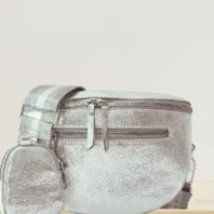 Sac banane irisé avec porte-monnaie argenté