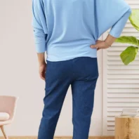 jean bleu femme vue de dos